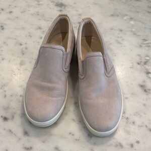 Ecco light rosey grey taupe seude slip on shoes - very comfortable- worn once